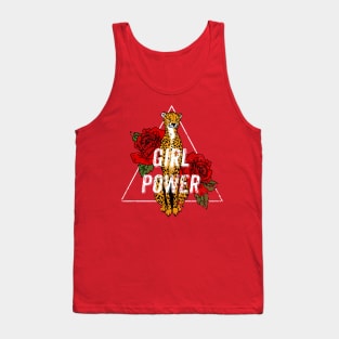 Unleash Your Inner Strength with Our 'Girl Power' Floral Leopard Tank Top